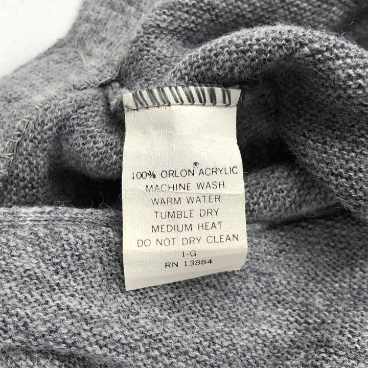 1980'S JCPenney Acrylic Knit Cardigan, Made in USA, Men's Size M (approx.), Vintage Oron Acrylic gray type Vintage Second Hand