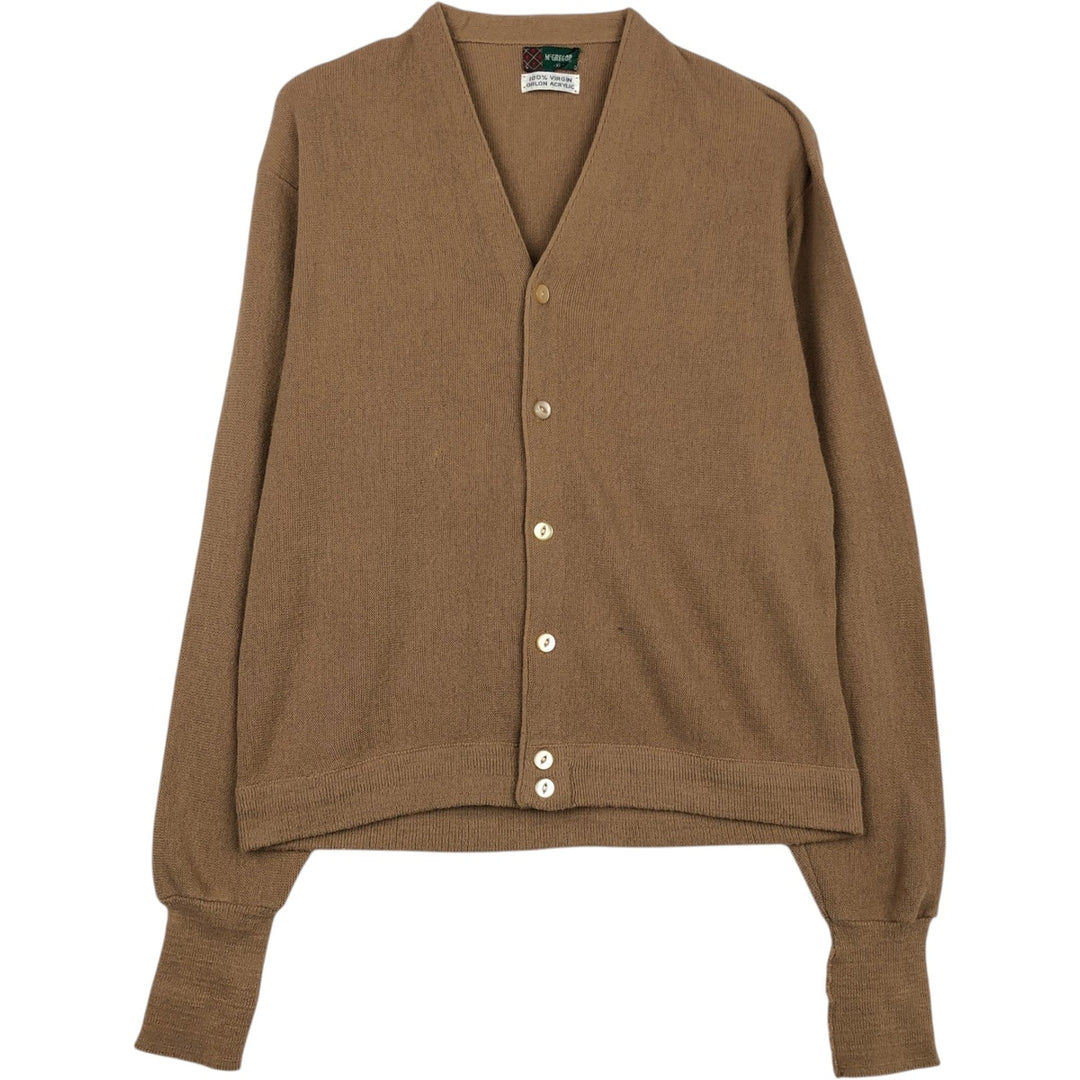 McGREGOR acrylic knit cardigan, men's size XL equivalent, vintage. Oron Acrylic Beige type Vintage Second Hand