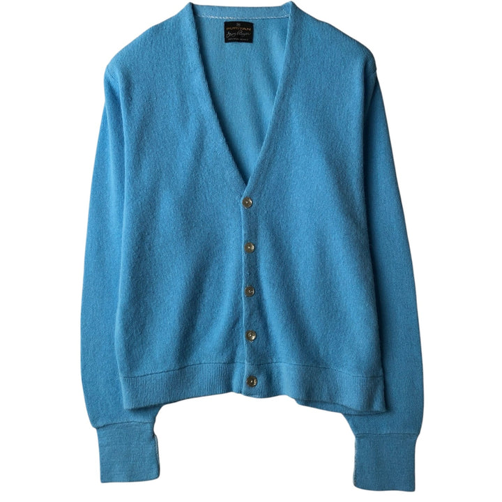 1970'S Puritan Acrylic Knit Cardigan, Men's Size M (approx.), Vintage acrylic Blue type light blue Vintage Second Hand