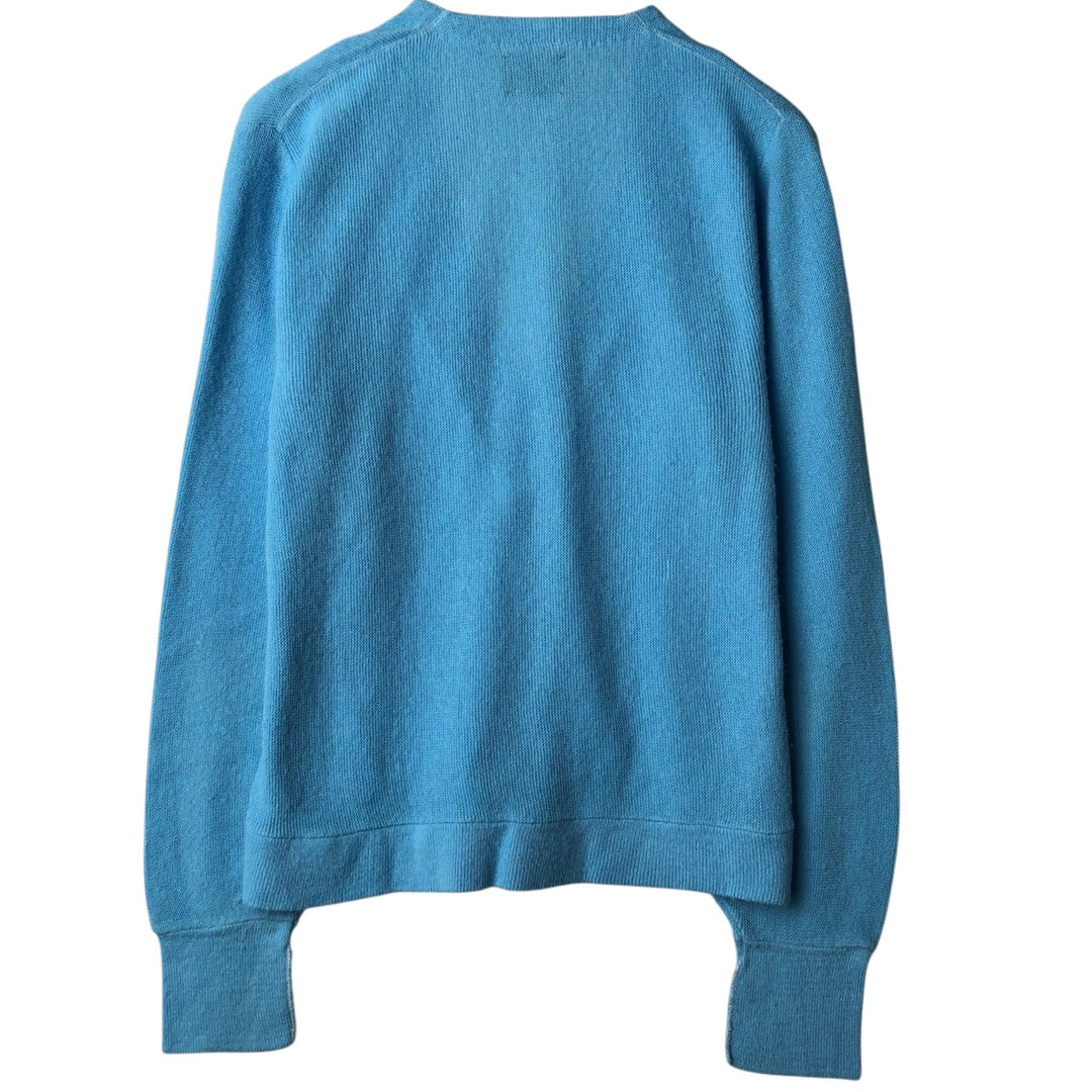 1970'S Puritan Acrylic Knit Cardigan, Men's Size M (approx.), Vintage acrylic Blue type light blue Vintage Second Hand