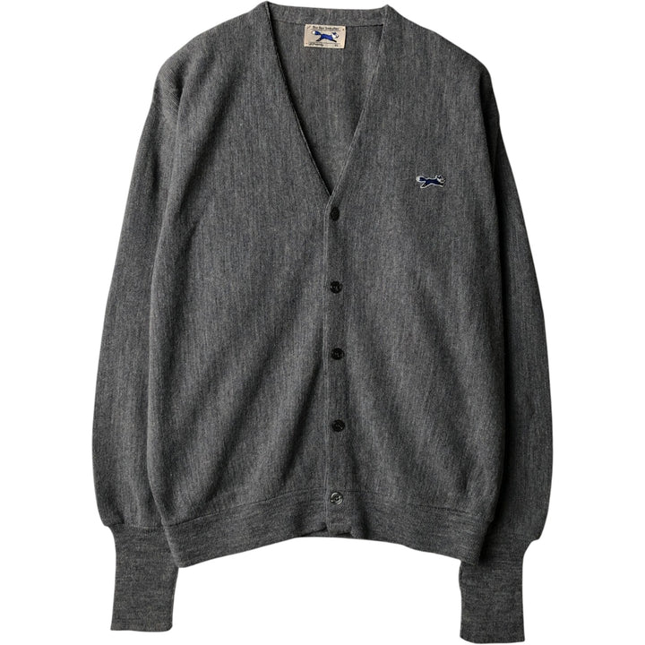 1980'S JCPenney Acrylic Knit Cardigan, Men's Size XL (approx.), Vintage acrylic gray type Vintage Second Hand