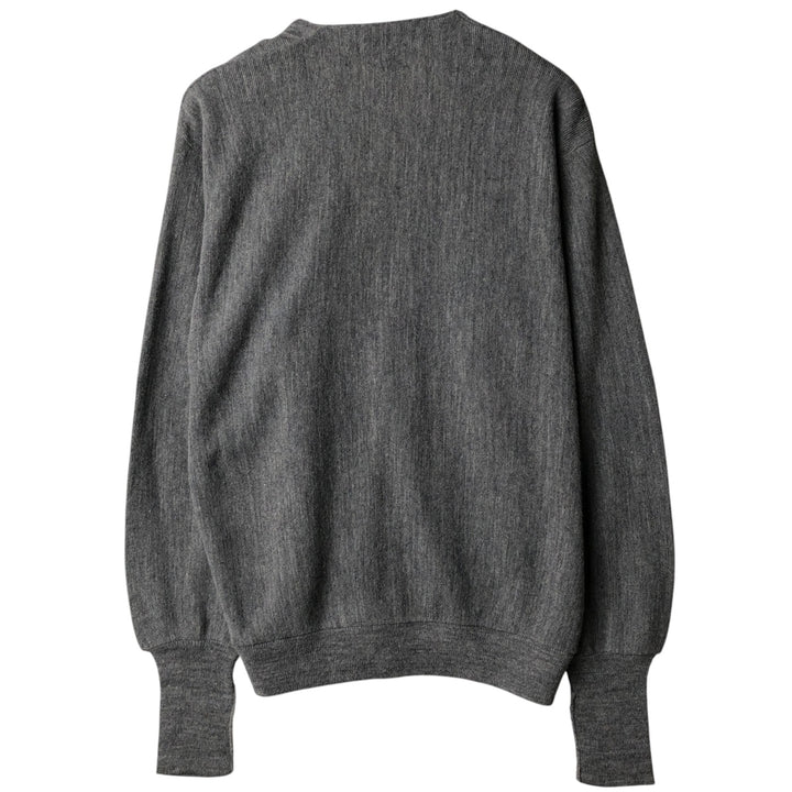 1980'S JCPenney Acrylic Knit Cardigan, Men's Size XL (approx.), Vintage acrylic gray type Vintage Second Hand