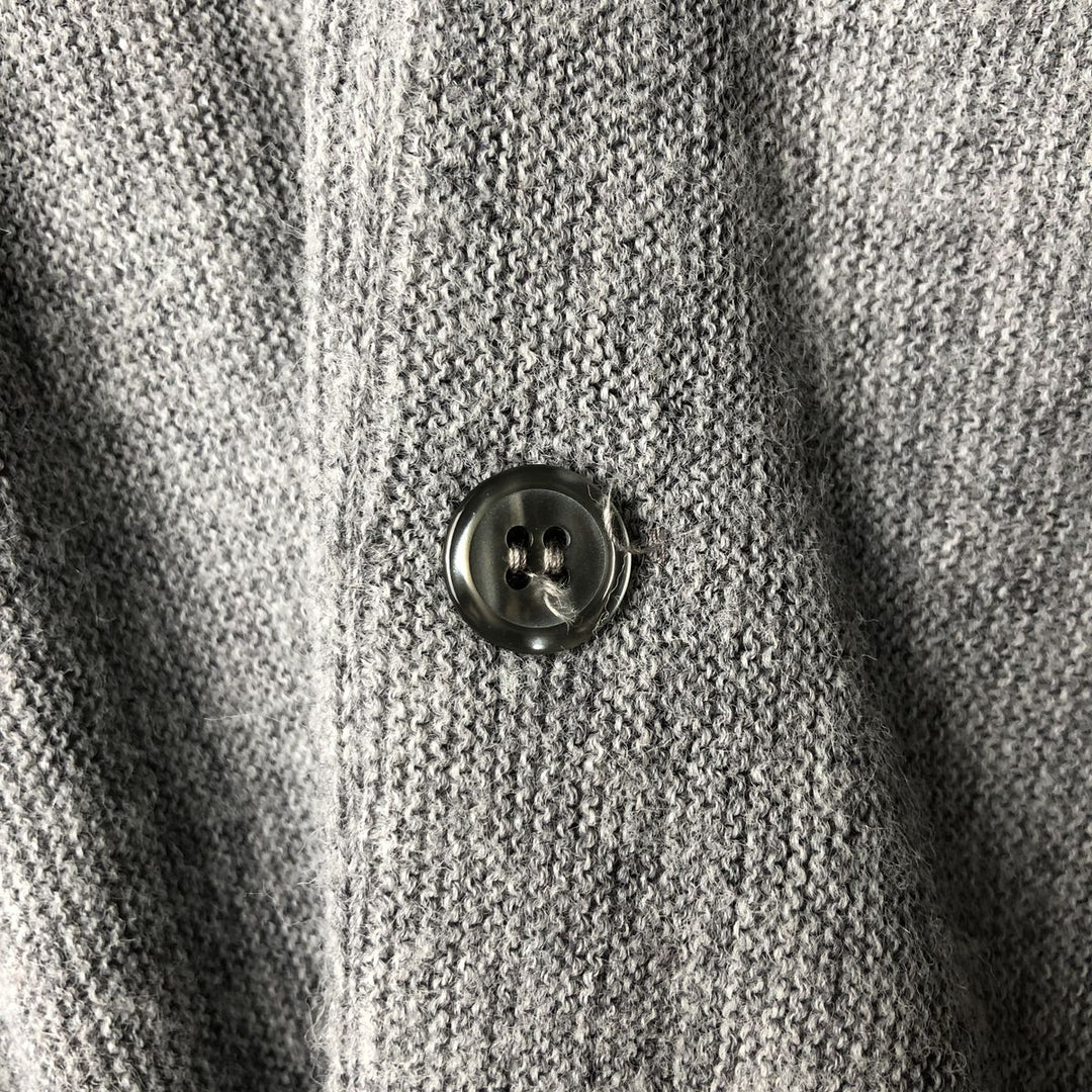 1980'S JCPenney Acrylic Knit Cardigan, Men's Size XL (approx.), Vintage acrylic gray type Vintage Second Hand