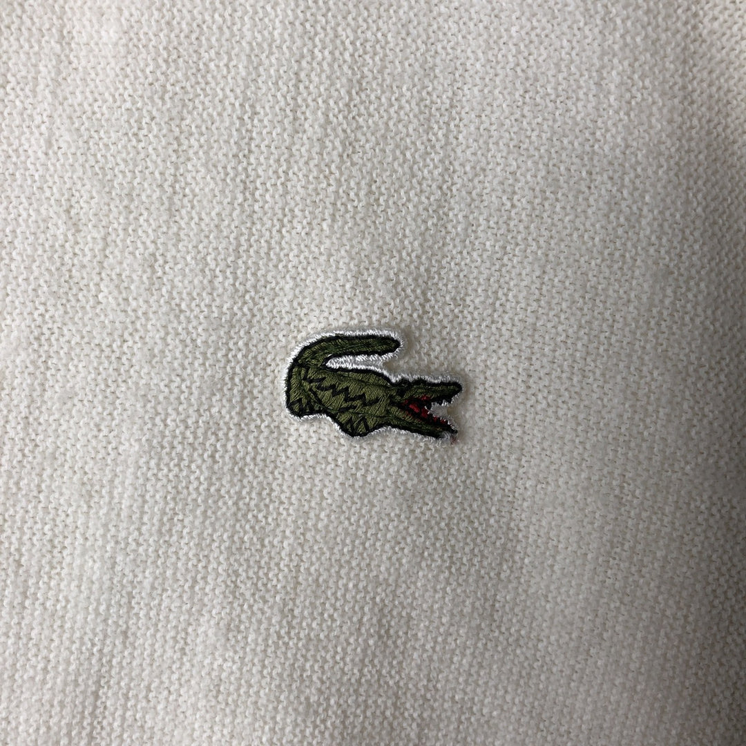Lacoste IZOD Acrylic Knit Cardigan, Made in USA, Men's XL Oron Acrylic white type Vintage Second Hand