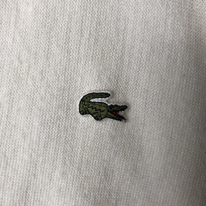 Lacoste IZOD Acrylic Knit Cardigan, Made in USA, Men's XL Oron Acrylic white type Vintage Second Hand