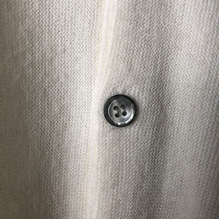 Lacoste IZOD Acrylic Knit Cardigan, Made in USA, Men's XL Oron Acrylic white type Vintage Second Hand