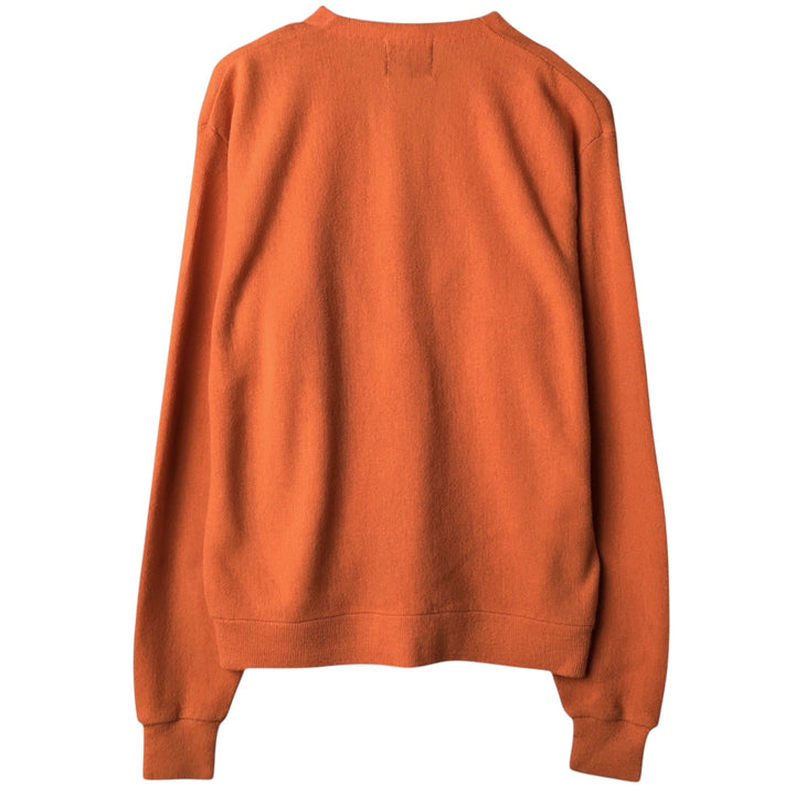 Vintage 70'S SPORTSWEAR acrylic knit cardigan, men's size XL Oron Acrylic orange type Vintage Second Hand