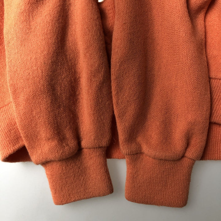 Vintage 70'S SPORTSWEAR acrylic knit cardigan, men's size XL Oron Acrylic orange type Vintage Second Hand