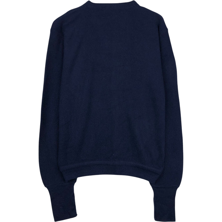 Vintage 1980'S JEFFLINKS acrylic knit cardigan, made in the USA, size L, men's Oron Acrylic navy blue type Vintage Second Hand