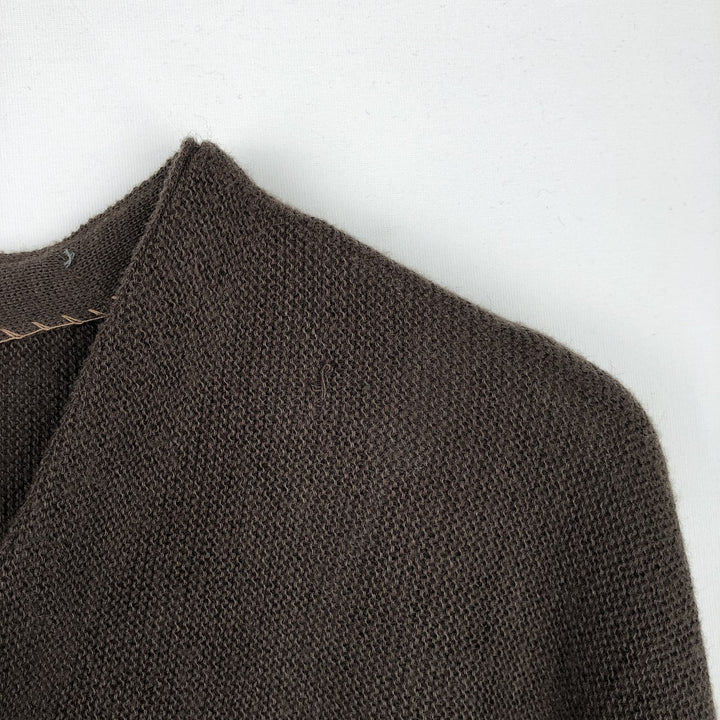 Lahmar Acrylic Knit Cardigan, Made in USA, Men's Size L (approx.) unclear brown type Vintage Second Hand