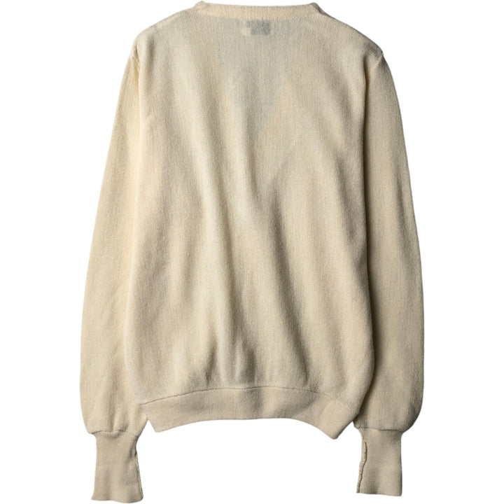Lacoste IZOD acrylic knit cardigan, men's size L Oron Acrylic unbleached Vintage Second Hand