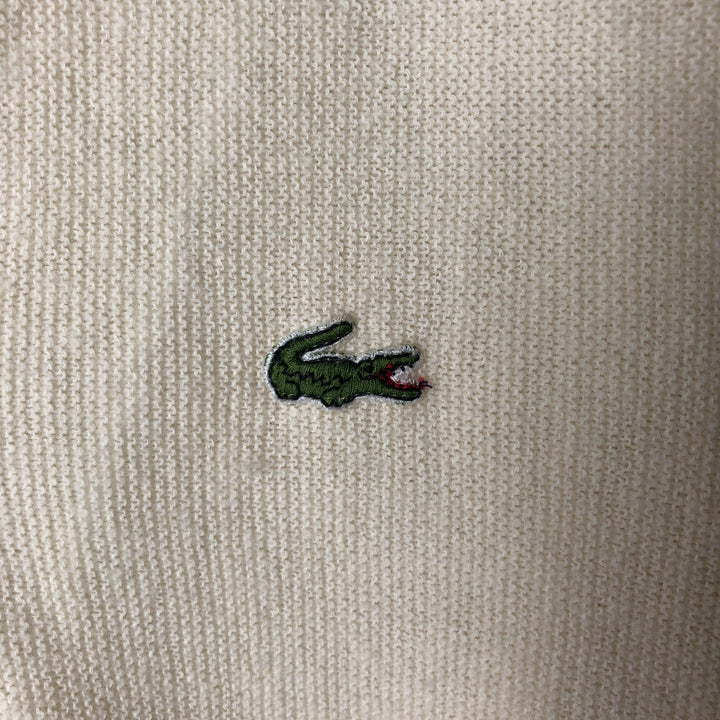 Lacoste IZOD acrylic knit cardigan, men's size L Oron Acrylic unbleached Vintage Second Hand