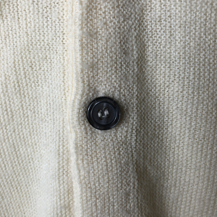 Lacoste IZOD acrylic knit cardigan, men's size L Oron Acrylic unbleached Vintage Second Hand