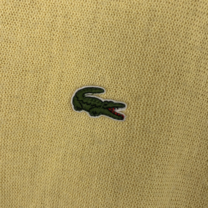 Vintage 70s-80'S Lacoste IZOD acrylic knit cardigan, men's size XL Oron Acrylic yellow type Vintage Second Hand