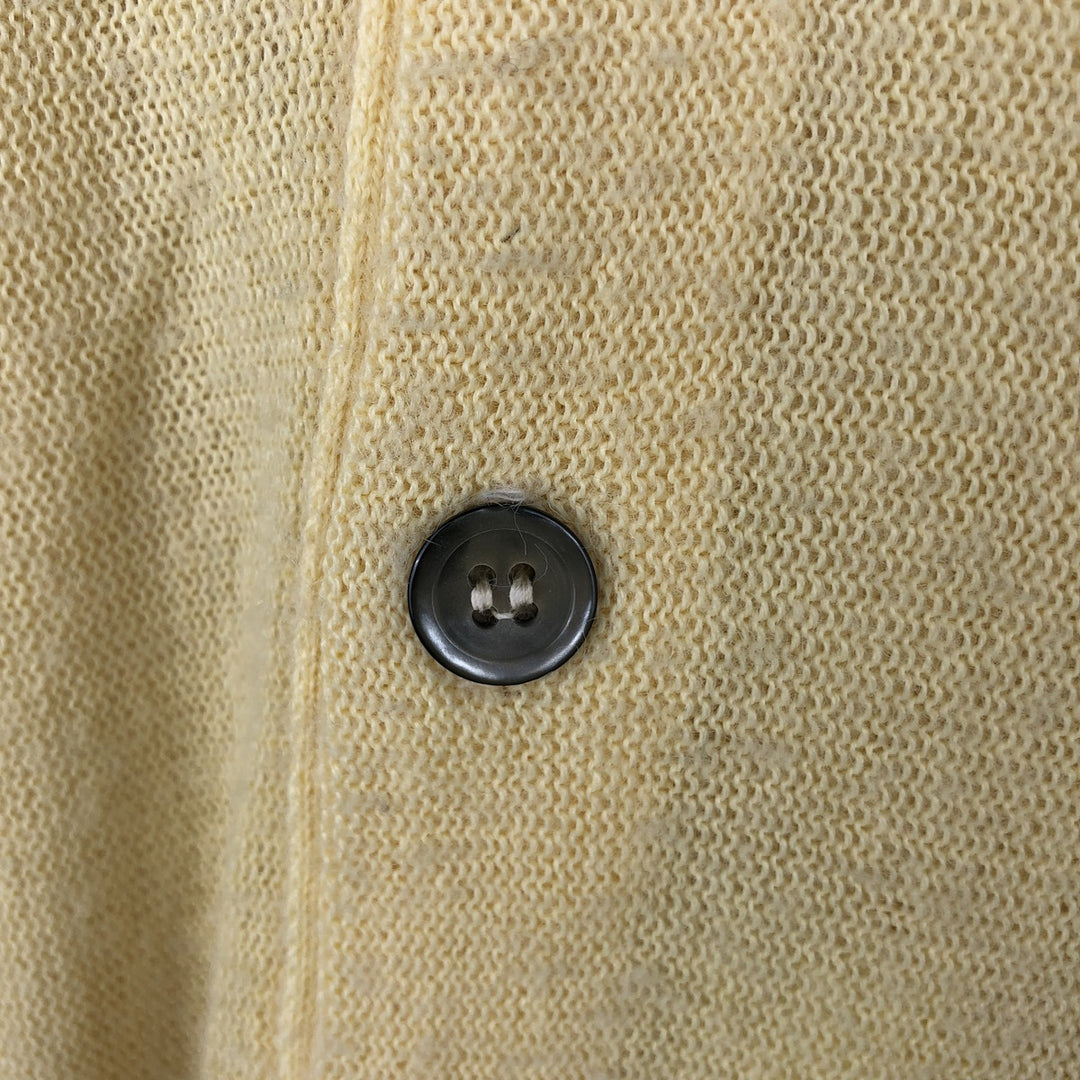 Vintage 70s-80'S Lacoste IZOD acrylic knit cardigan, men's size XL Oron Acrylic yellow type Vintage Second Hand
