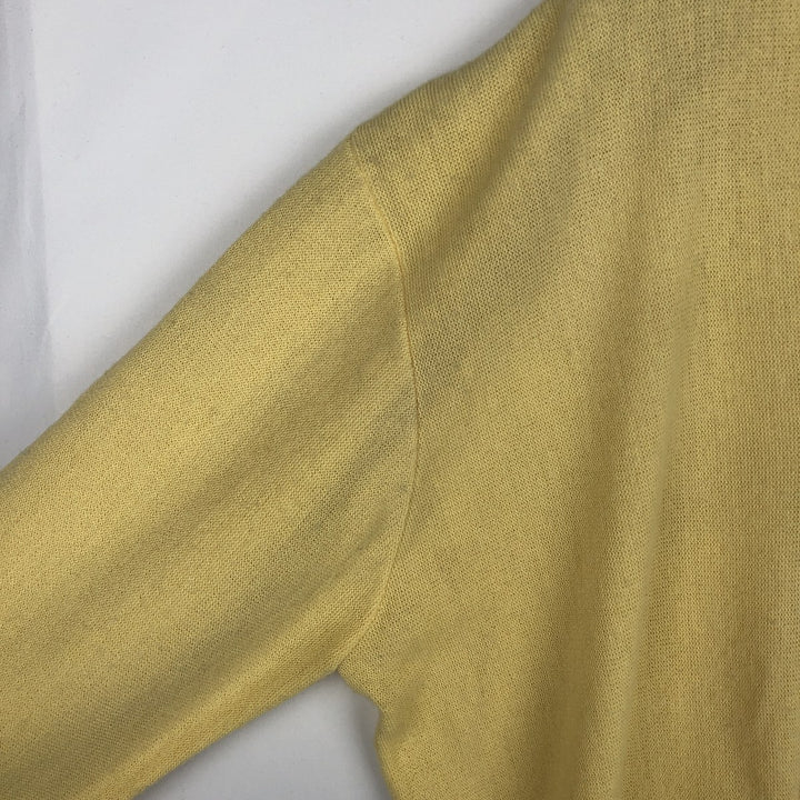 Vintage 70s-80'S Lacoste IZOD acrylic knit cardigan, men's size XL Oron Acrylic yellow type Vintage Second Hand