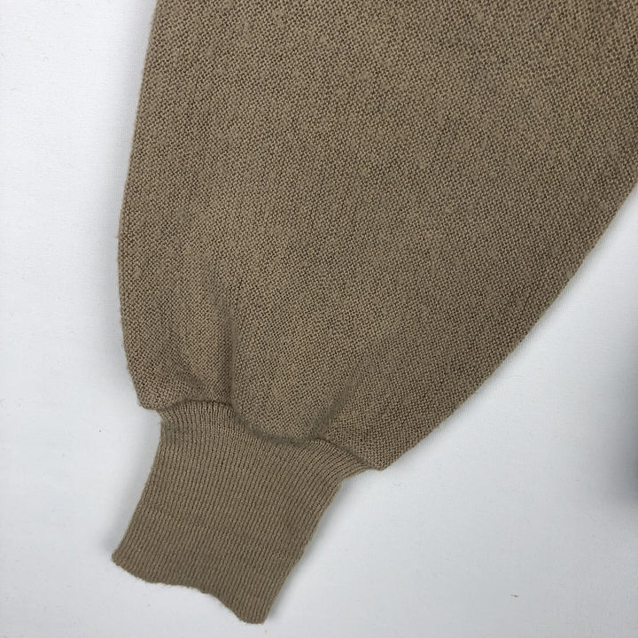 1970'S Lacoste IZOD Acrylic Knit Cardigan, Made in USA, Men's Size L (approx.), Vintage Oron Acrylic Beige type Vintage Second Hand