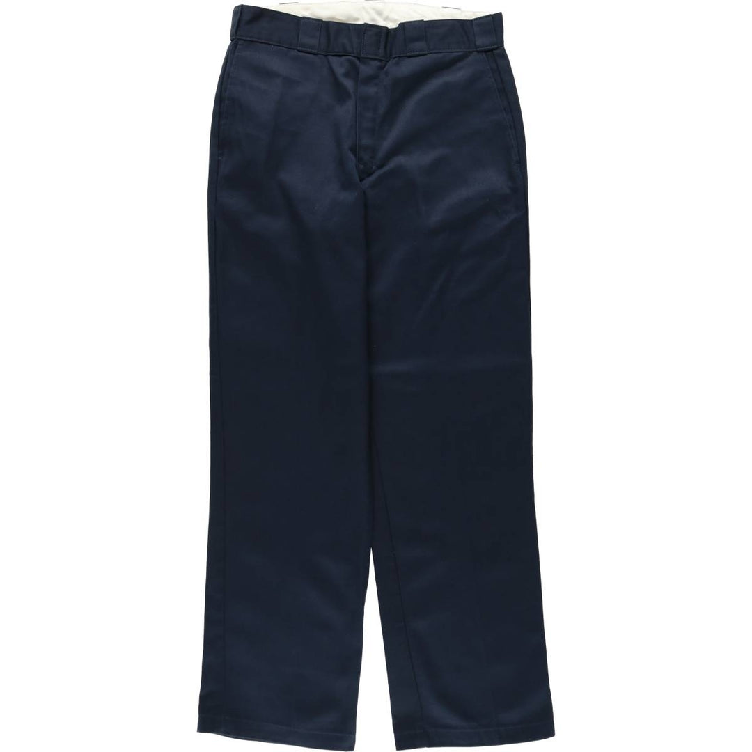Dickies Work Pants Men's W32 equivalent polyester navy blue type Vintage Second Hand