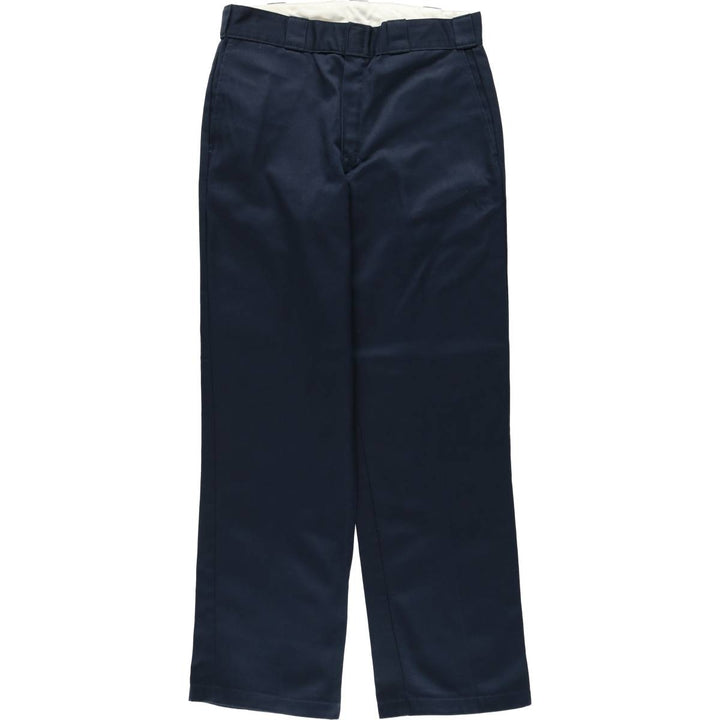 Dickies Work Pants Men's W32 equivalent polyester navy blue type Vintage Second Hand