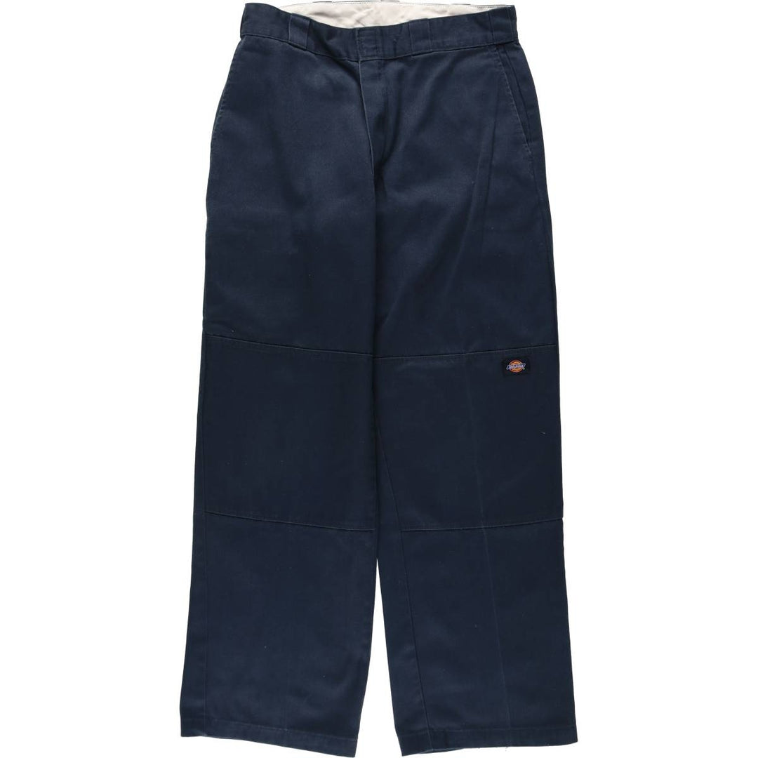 Dickies Double Knee Work Pants Men's W33 polyester navy blue type Vintage Second Hand