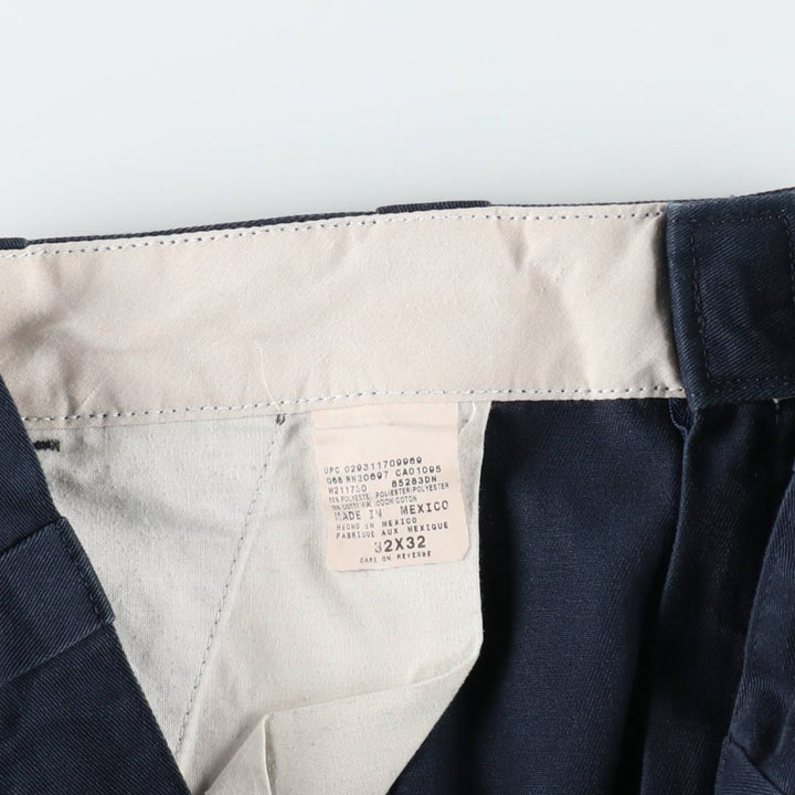 Dickies Double Knee Work Pants Men's W33 polyester navy blue type Vintage Second Hand