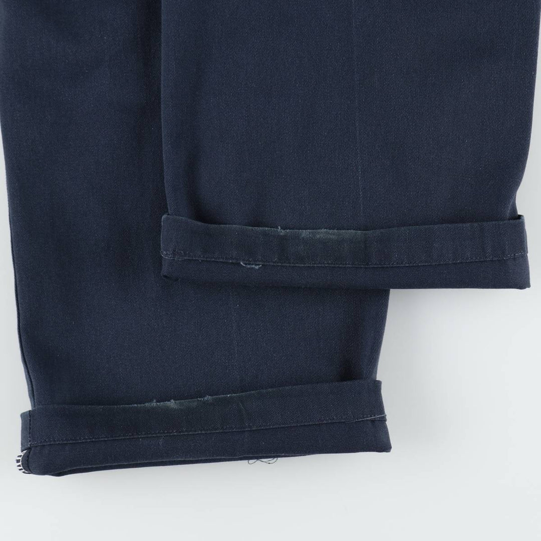 Dickies Double Knee Work Pants Men's W33 polyester navy blue type Vintage Second Hand