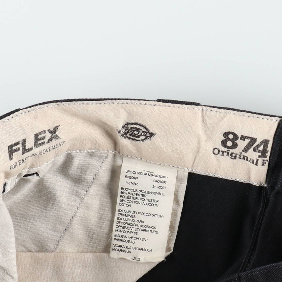 Dickies 774 Original Fit Work Pants, Men's W33 (approx.) polyester black type Vintage Second Hand