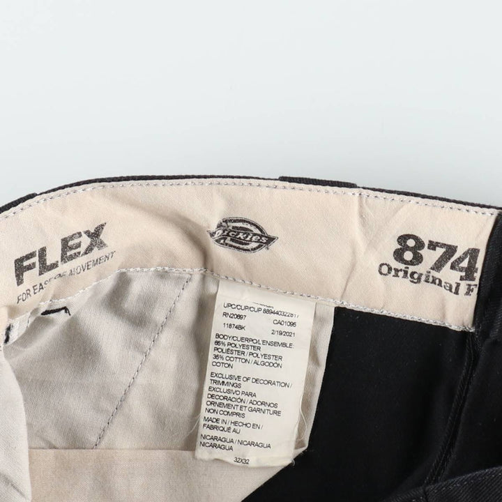 Dickies 774 Original Fit Work Pants, Men's W33 (approx.) polyester black type Vintage Second Hand