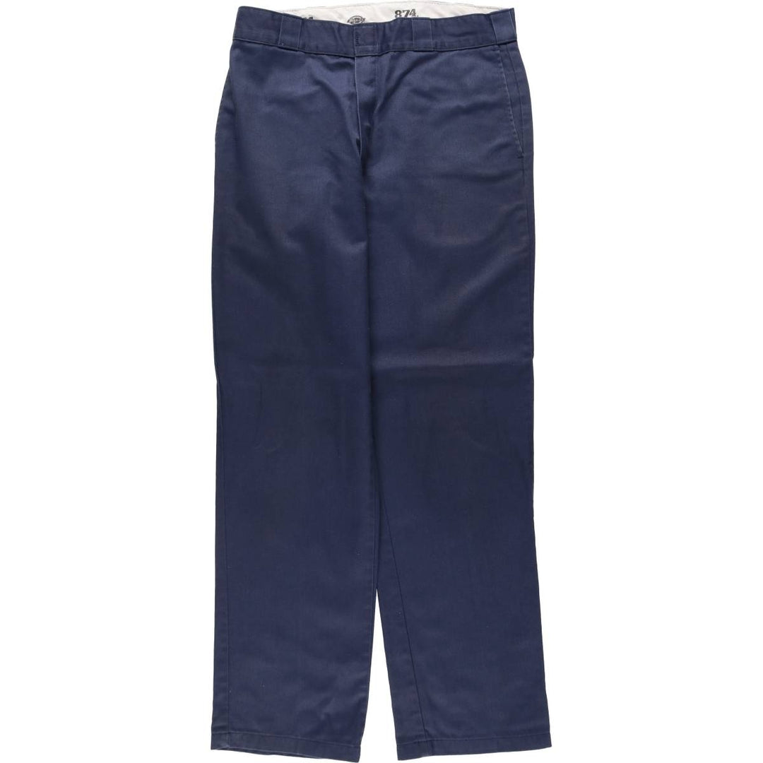 Dickies 874 Original Fit Work Pants, Men's, Size W34 polyester navy blue type Vintage Second Hand