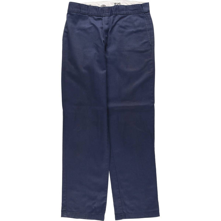 Dickies 874 Original Fit Work Pants, Men's, Size W34 polyester navy blue type Vintage Second Hand