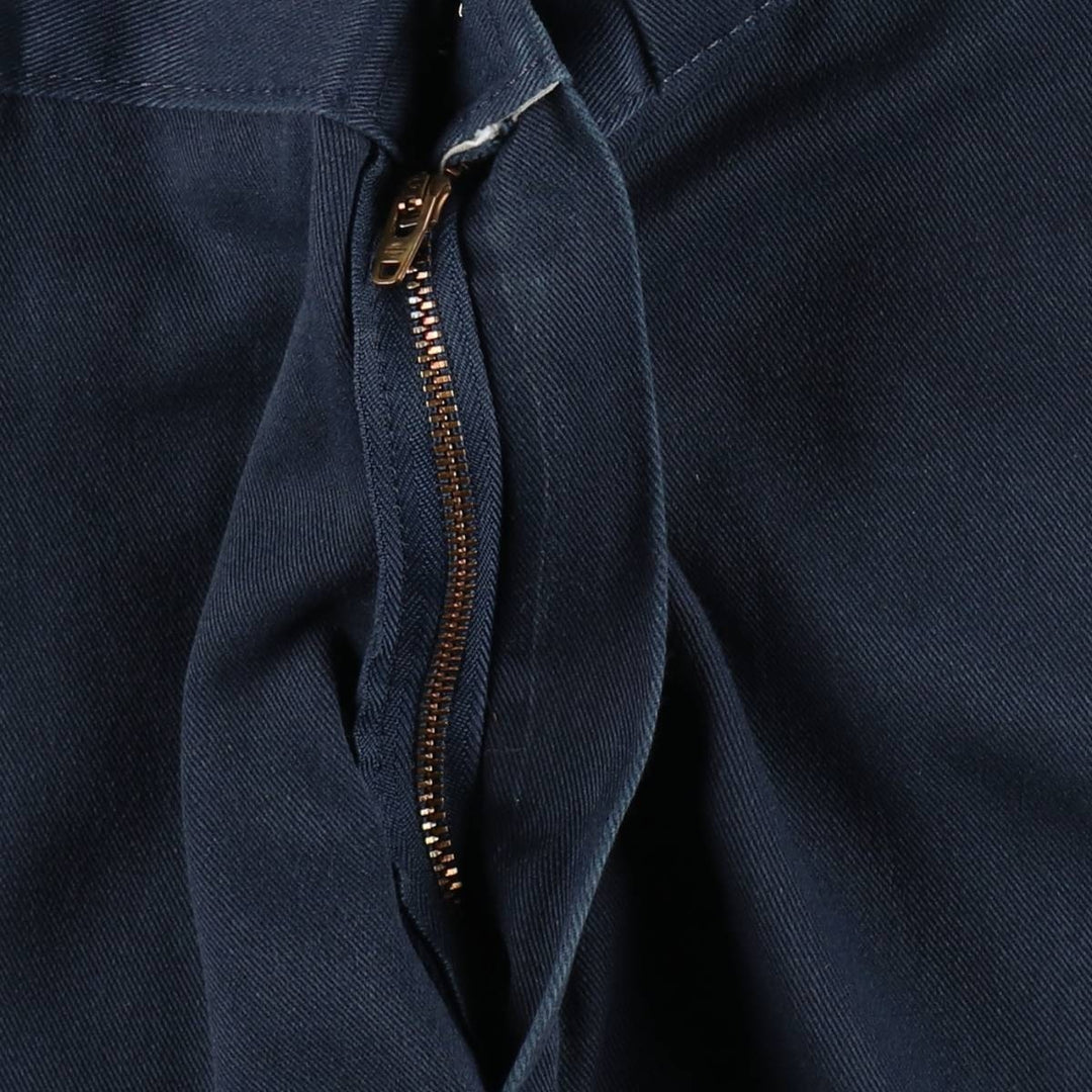 Dickies Work Pants Men's W36 polyester navy blue type Vintage Second Hand