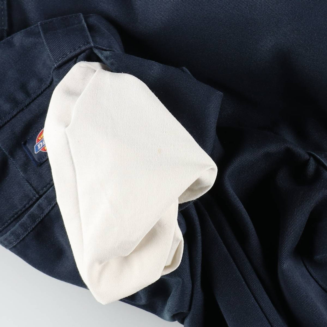 Dickies Work Pants Men's W36 polyester navy blue type Vintage Second Hand