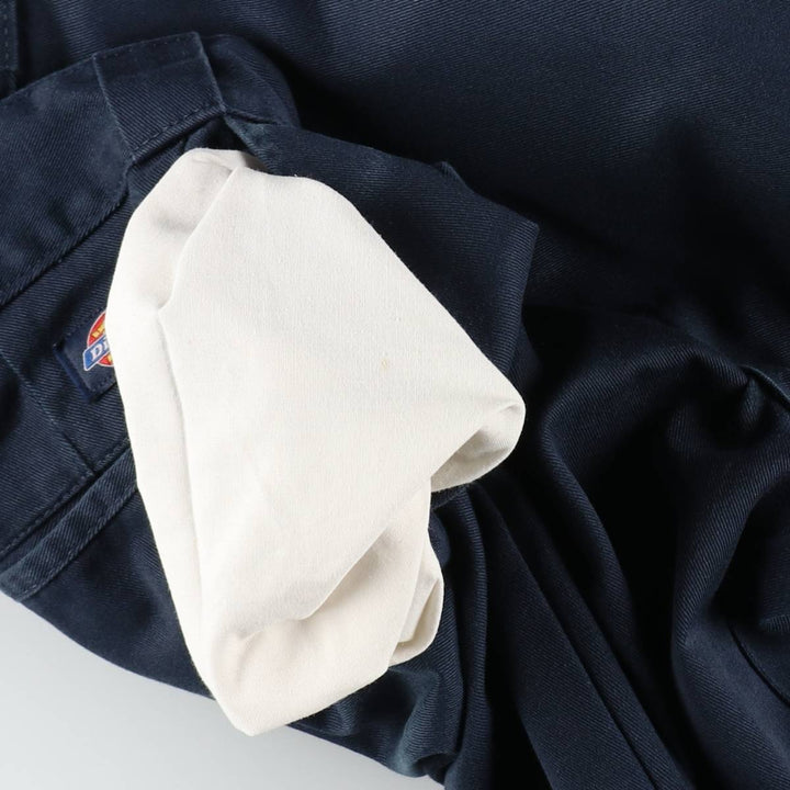 Dickies Work Pants Men's W36 polyester navy blue type Vintage Second Hand