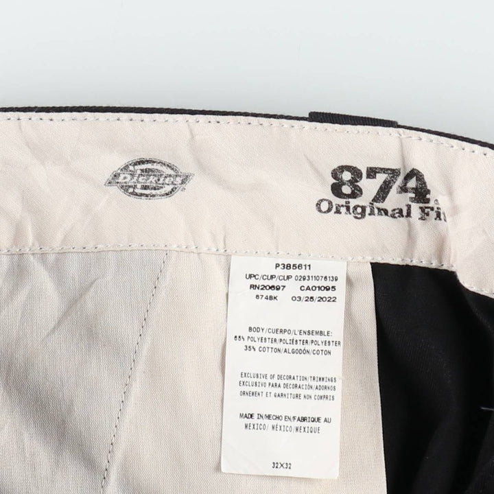 Dickies 874 Original Fit Work Pants, Men's, Size W33 polyester black type Vintage Second Hand
