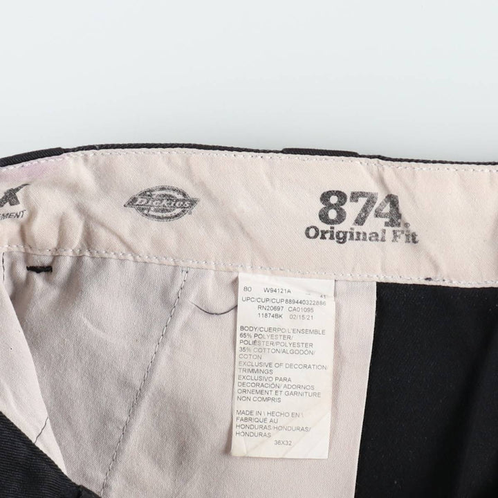 Dickies Work Pants Men's W36 polyester black type Vintage Second Hand