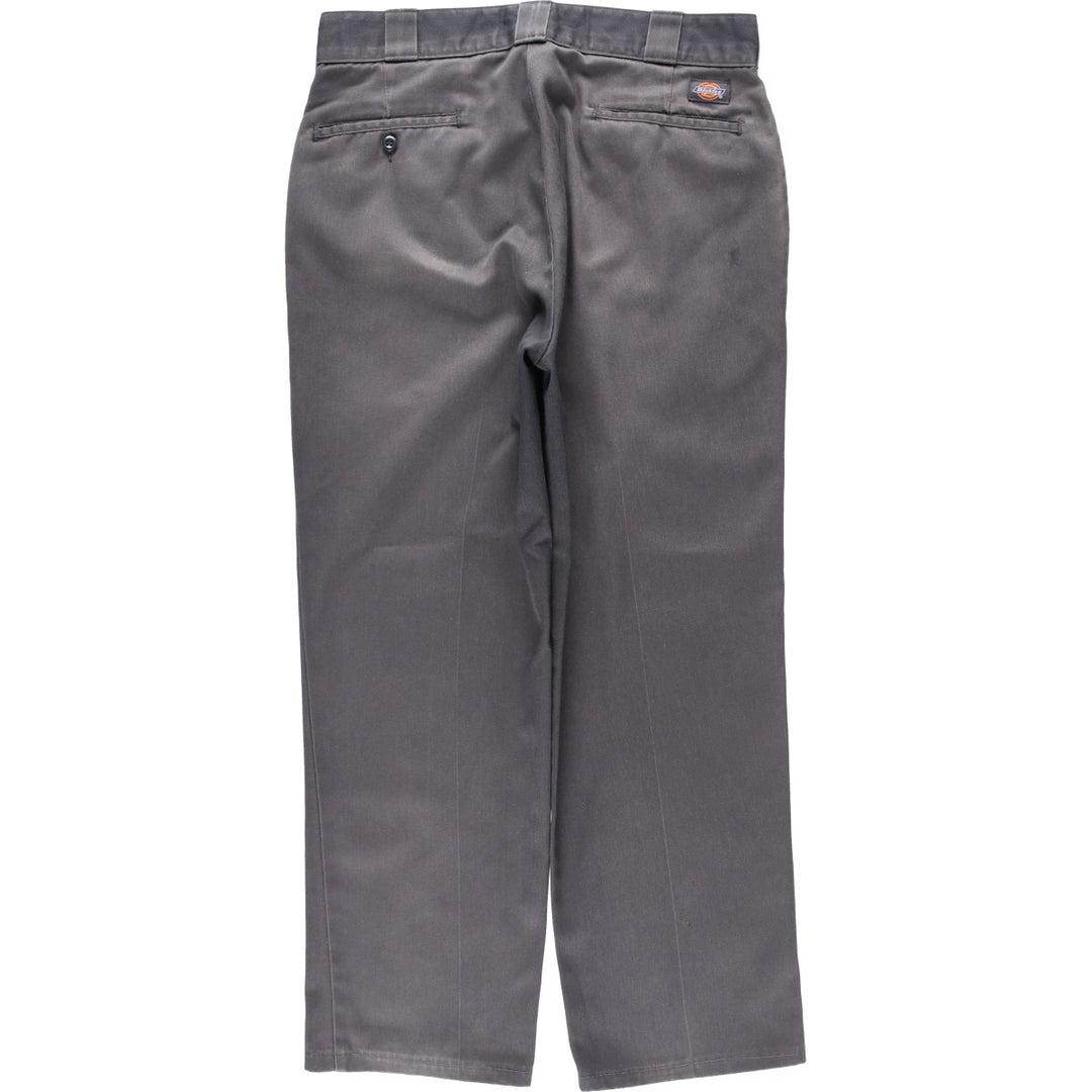 Dickies Work Pants Men's W33 polyester gray type Vintage Second Hand