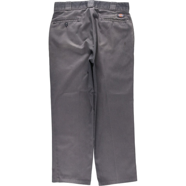 Dickies Work Pants Men's W33 polyester gray type Vintage Second Hand