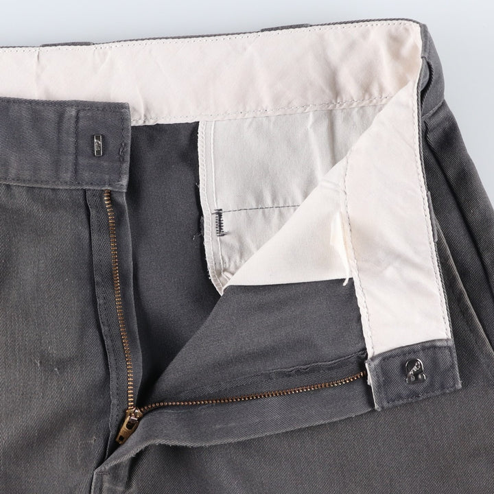 Dickies Work Pants Men's W33 polyester gray type Vintage Second Hand