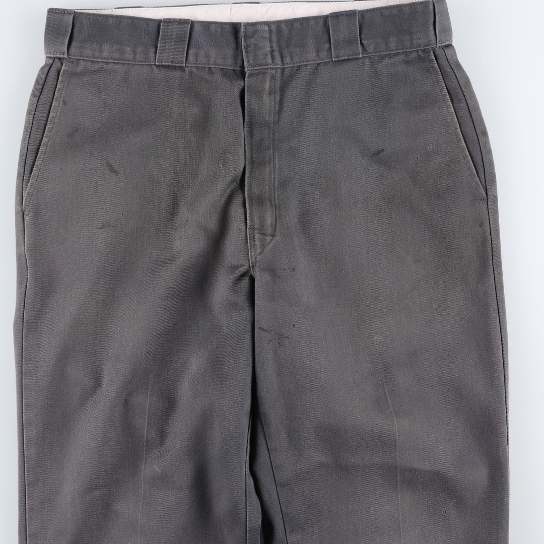 Dickies Work Pants Men's W33 polyester gray type Vintage Second Hand