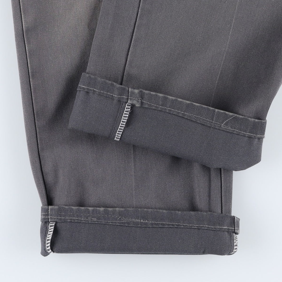 Dickies Work Pants Men's W33 polyester gray type Vintage Second Hand