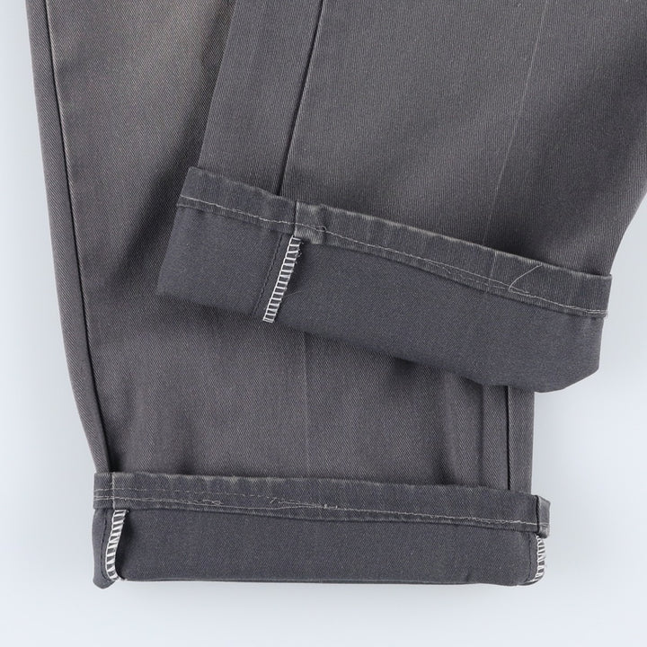 Dickies Work Pants Men's W33 polyester gray type Vintage Second Hand
