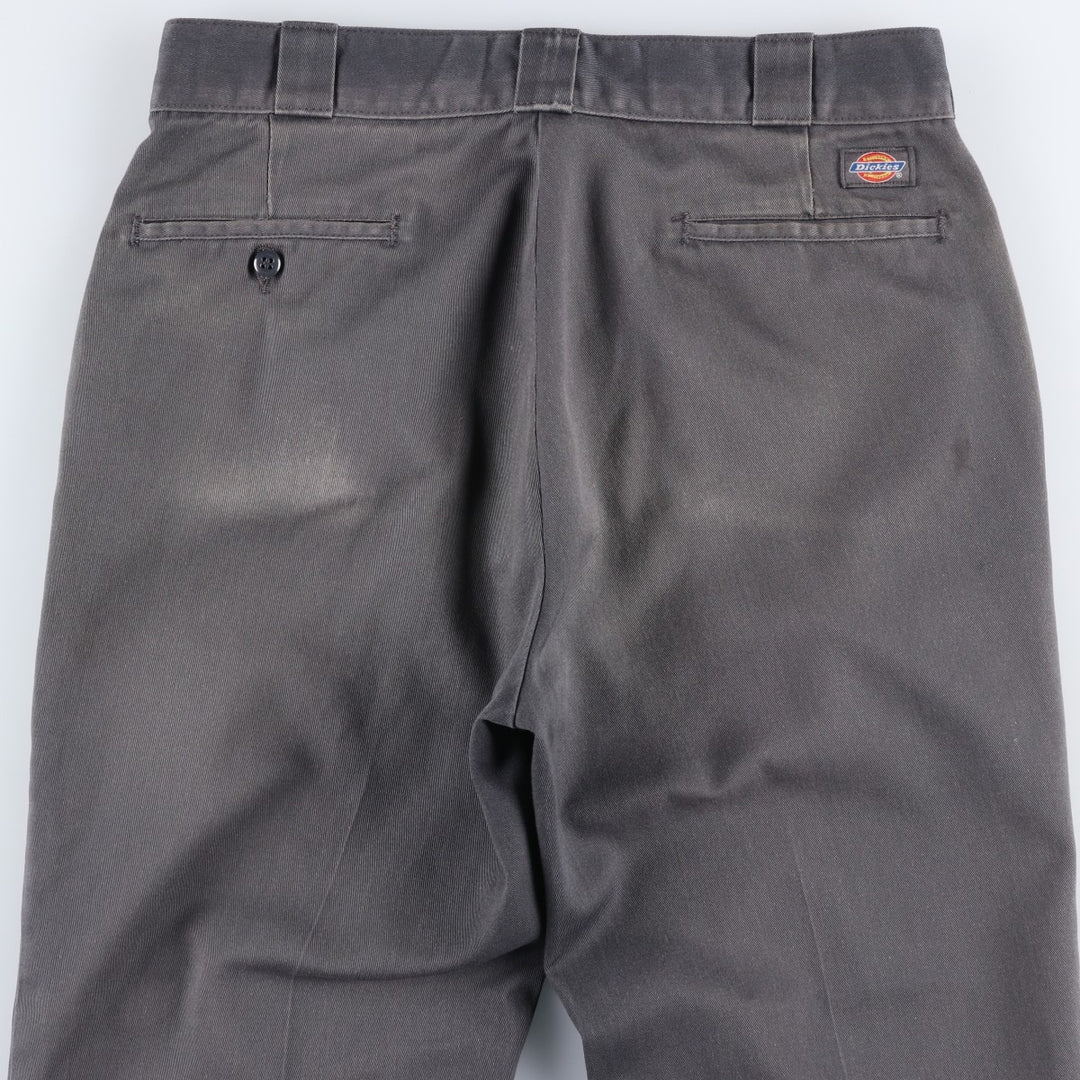 Dickies Work Pants Men's W33 polyester gray type Vintage Second Hand