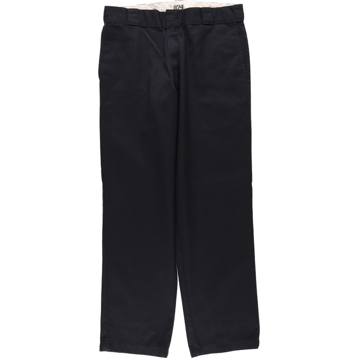 Dickies 874 Original Fit Work Pants, Men's, Size W34 polyester black type Vintage Second Hand