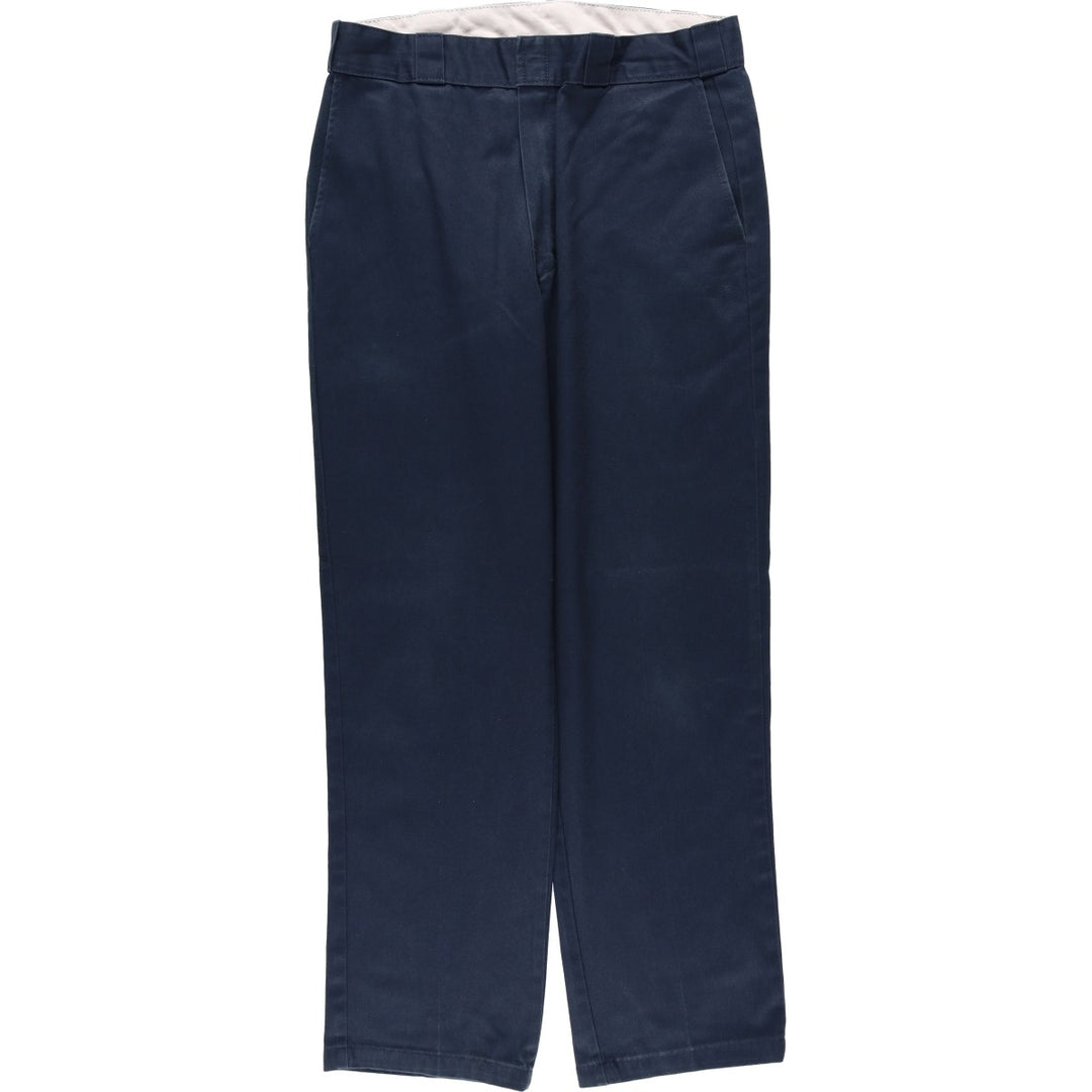 Dickies Men's Work Pants, Size W35 polyester navy blue type Vintage Second Hand