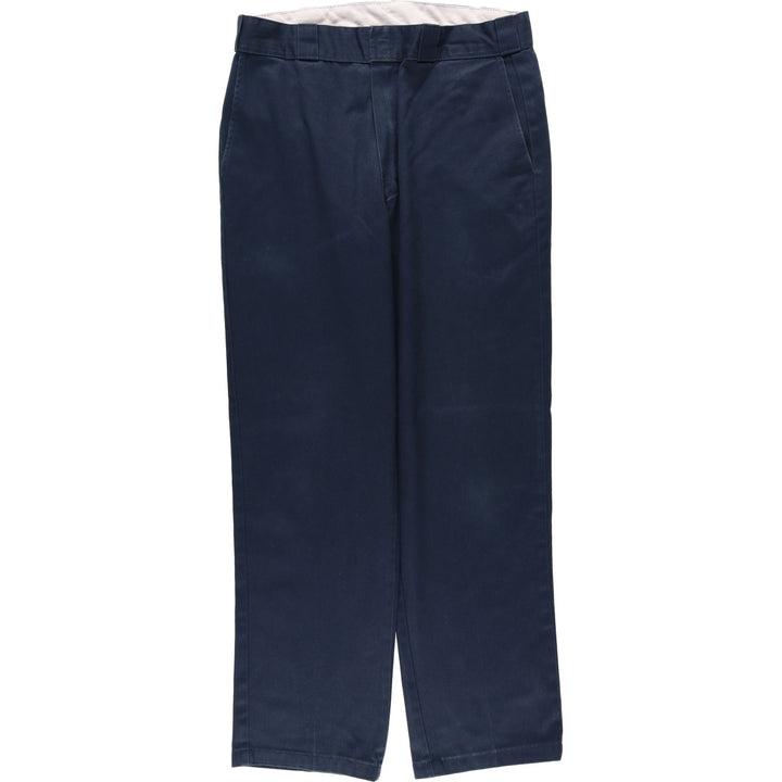 Dickies Men's Work Pants, Size W35 polyester navy blue type Vintage Second Hand