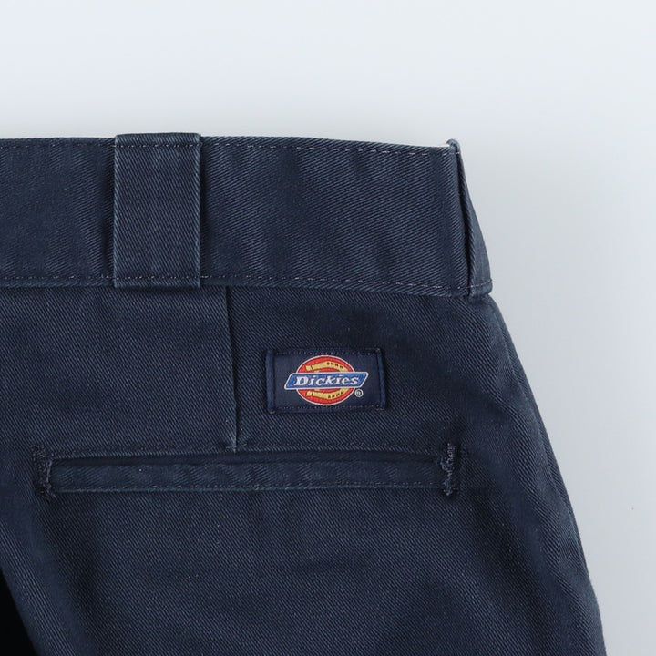 Dickies Men's Work Pants, Size W35 polyester navy blue type Vintage Second Hand