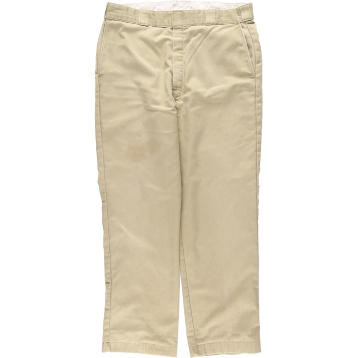 90'S Dickies Work Pants, Men's, W37, Vintage polyester Beige type Vintage Second Hand