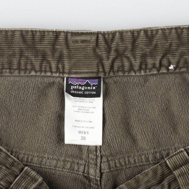 2000'S Patagonia Organic Cotton Corduroy Pants (58220F0), Men's Size W37 (approx.) Organic cotton brown type Vintage Second Hand