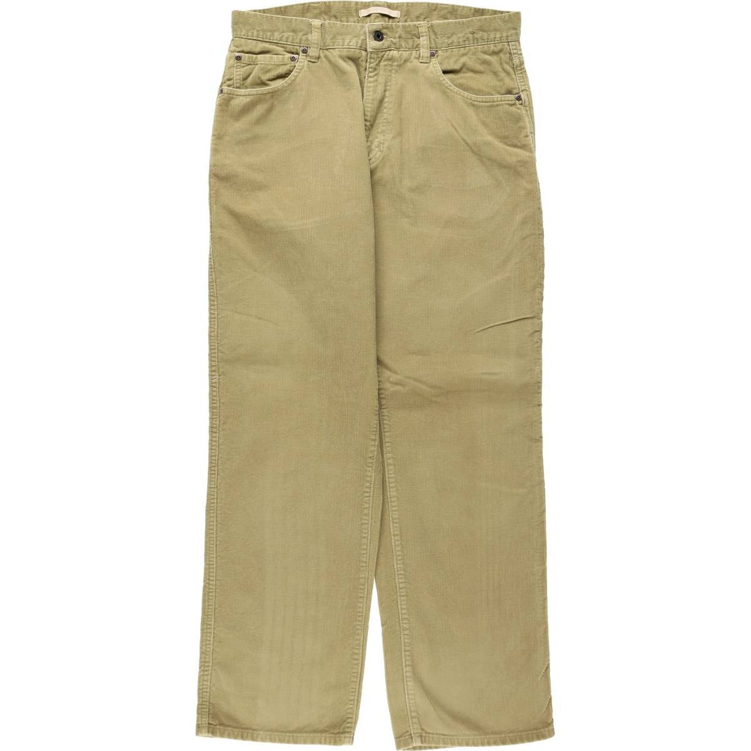 90s-00'S LLBean Natural Fit Corduroy Pants, Men's W34 (approx.), Vintage cotton Beige type Vintage Second Hand
