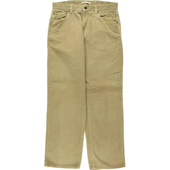 90s-00'S LLBean Natural Fit Corduroy Pants, Men's W34 (approx.), Vintage cotton Beige type Vintage Second Hand